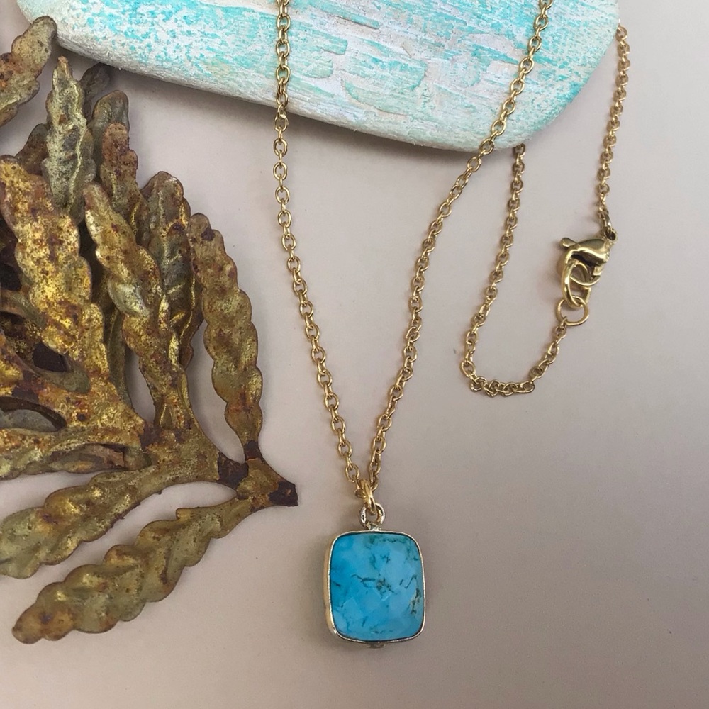 Turquoise Sundance Charm Necklace new